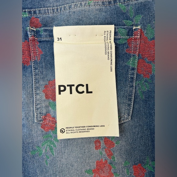 NWT PTCL Jacquard denim pants - Picture 4 of 7